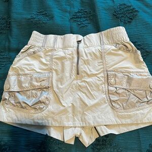 Free People Metallic Silver Skort size S